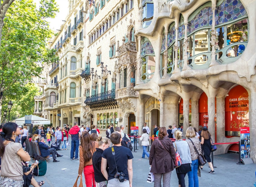 Shopping Map of Passeig de Gràcia in Barcelona, Catalunya, Spain